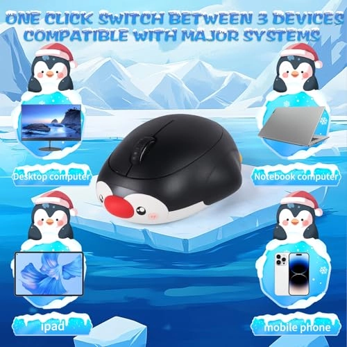 Cute Penguin Bluetooth Wireless Mouse - USB