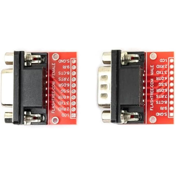 DB9 Male Breakout Board - 4pcs + DB9 Female Breakout Board - 4pcs