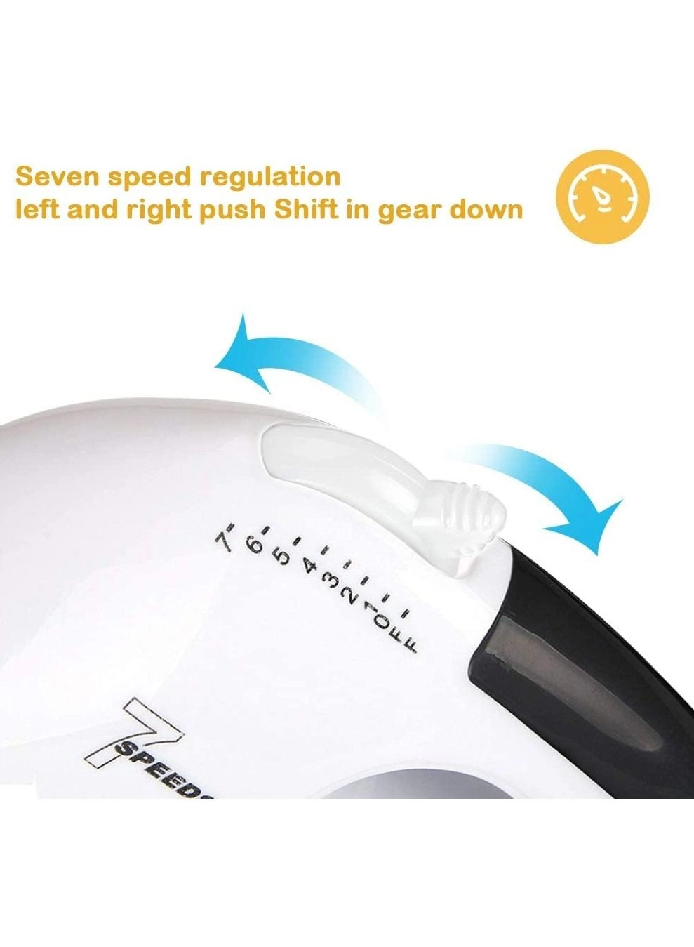 Electric Cake Hand Mixer - 7 Speeds 4 Stainless Steel Accessories UK Plug