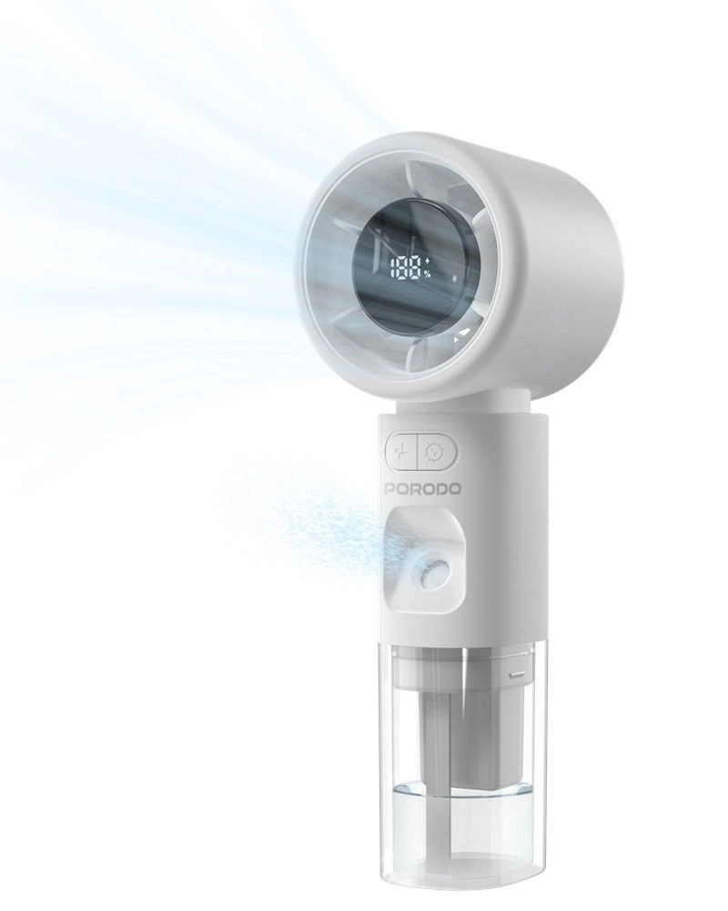 V-Smart Lifestyle Cool & Hydrate Mini Fan and Humidifier - 2000mAh 100-Level Speed Control LED Digital Display