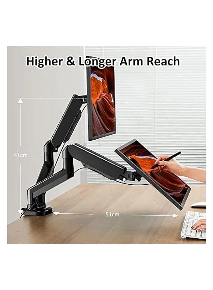 Dual Monitor Mount - 2 Monitors 32 inches 75mm or 100mm