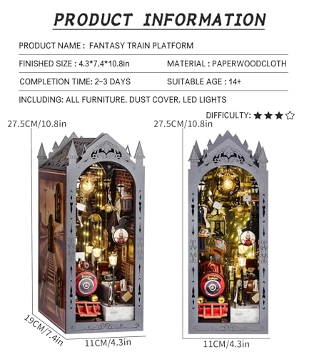 Book Nook Kit - Fantasy Train Platform