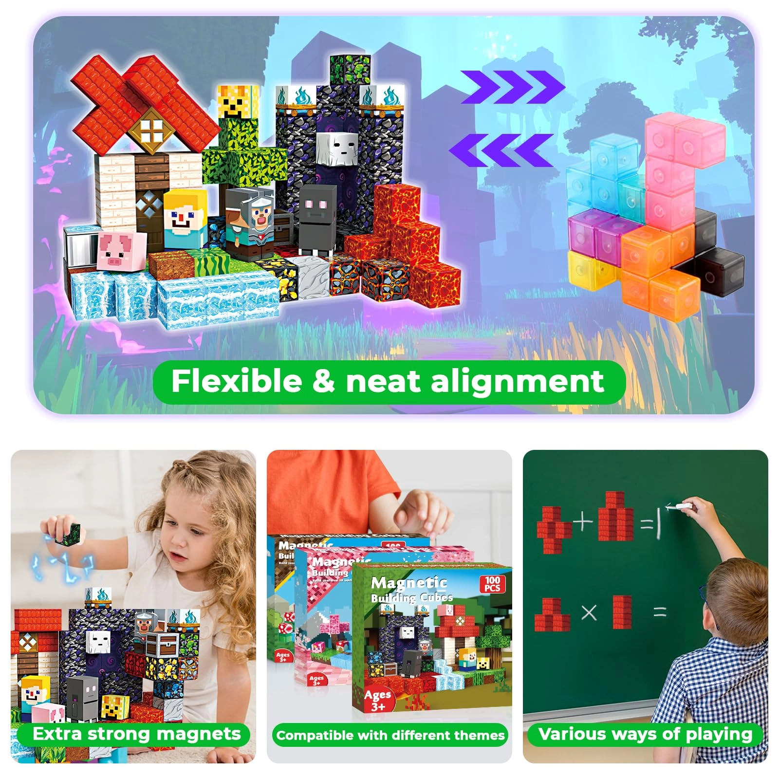 Magnetic Blocks - Portal 100 pcs