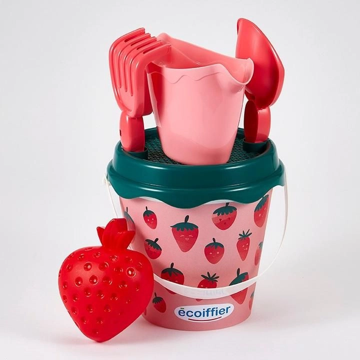 ECOIFFIER Strawberry Sand Bucket Set - 18 Months Pink