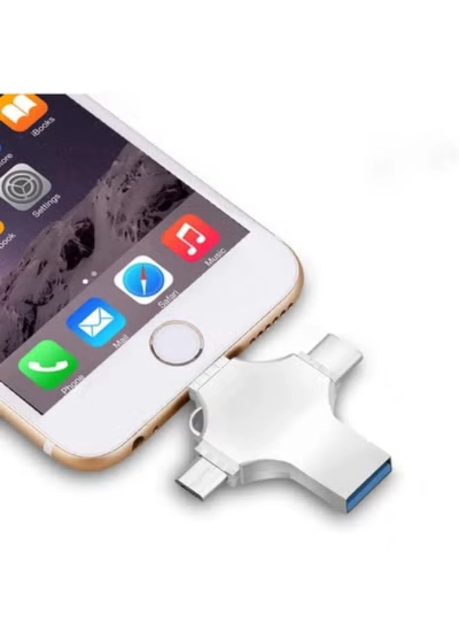 4-in-1 OTG USB Flash Drive - Type-C Lightning Micro USB USB 3.0 16GB