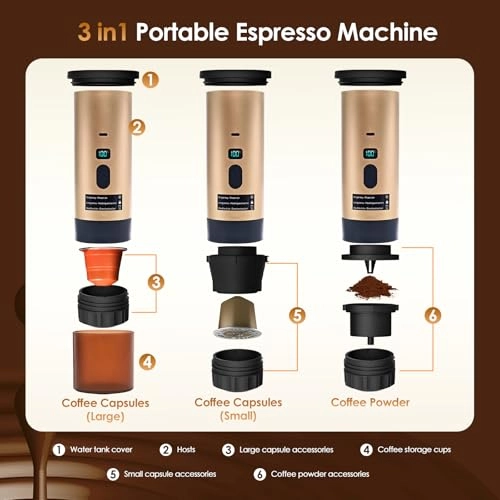 Portable Coffee Maker - 90 Milliliters NS/DG/Ground Coffee