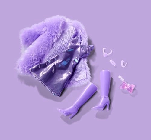 Steffi Love Fluffy Doll - 29cm Belt Dress Fur Jacket Ages 3+