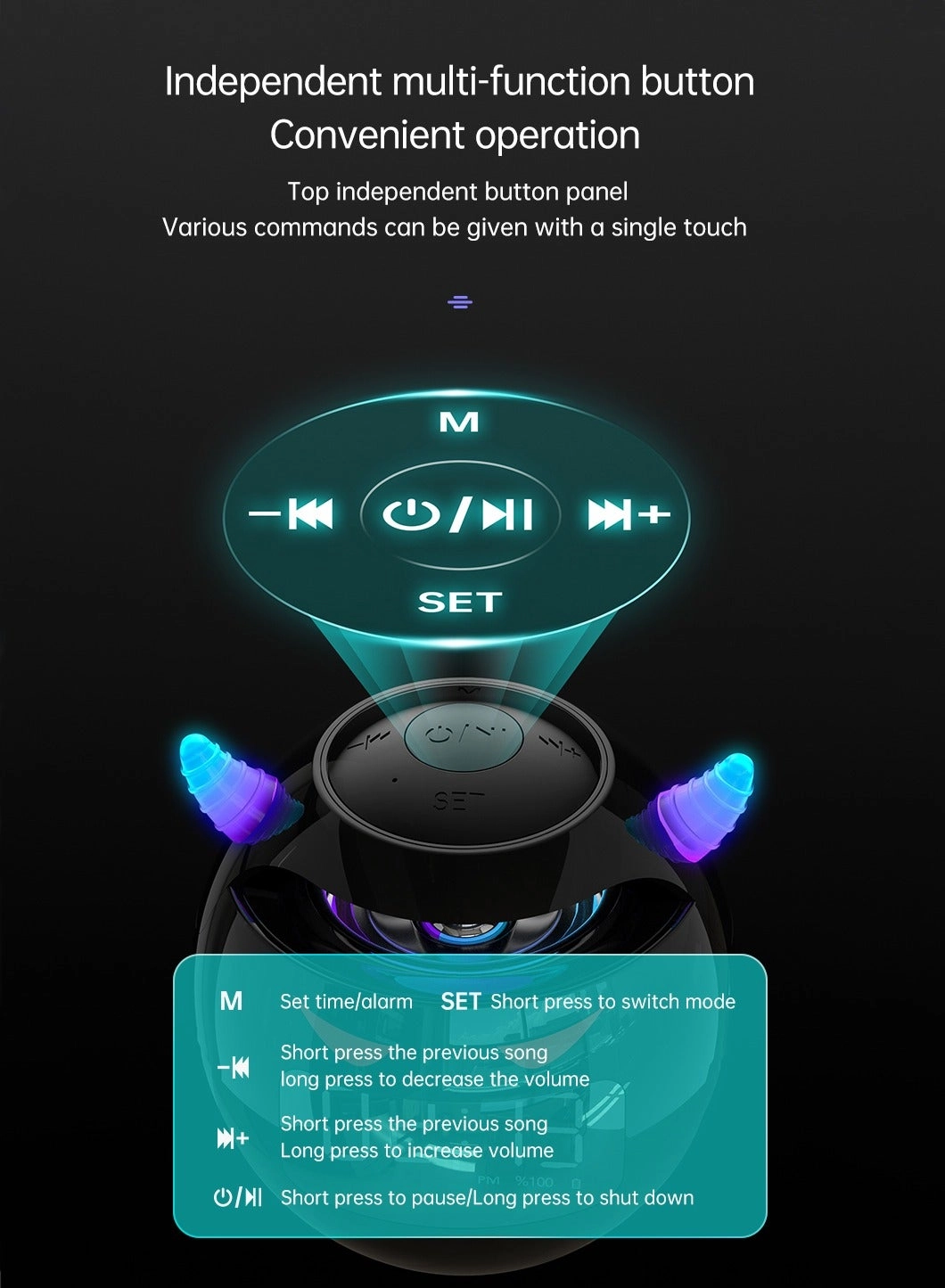 Bluetooth speaker clock