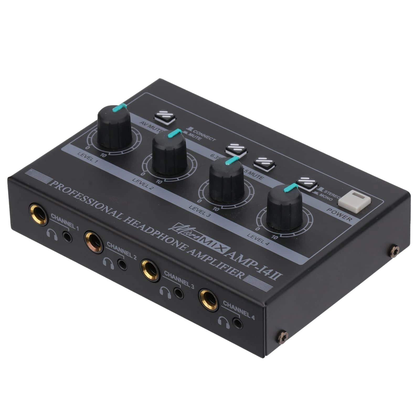 LRJWE Headset Amplifier - 4 Channels Portable UK Plug