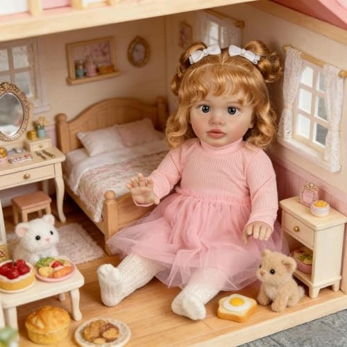 Pippa Reborn Baby Doll - 26 inch Cotton Vinyl Hand-rooted Curly Hair Ages 3+