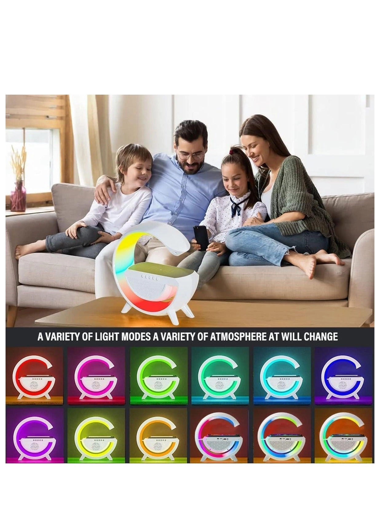 Wireless Charger Atmosphere Lamp - Mood Lighting RGB Color Changing