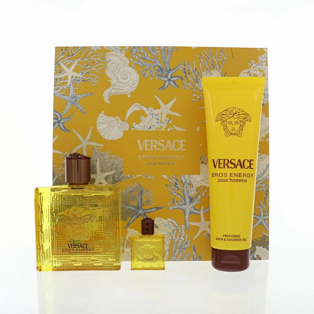 Versace Eros Man Eau de Parfum - 100 ml + Eros Man Perfume Spray + Eros Man Shower Gel