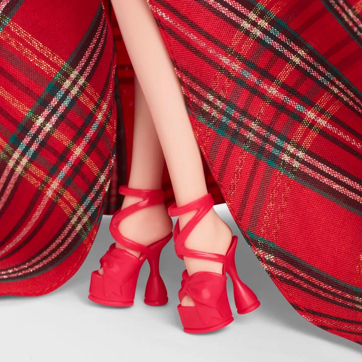 Barbie Signature Doll - 2024 Holiday Blonde Plaid Skirt Ages 6+
