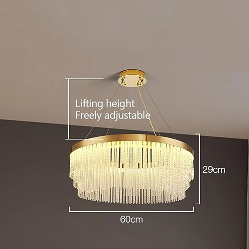 Crystal Chandelier - Golden tricolor light 100*38*30cm