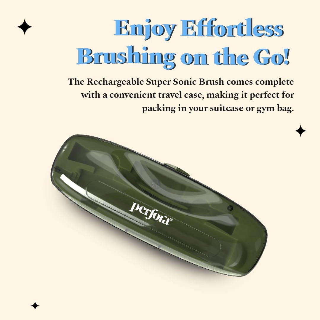 Rechargeable Smart Sonic Electric Toothbrush - 4 Modes 60 Day Battery Life