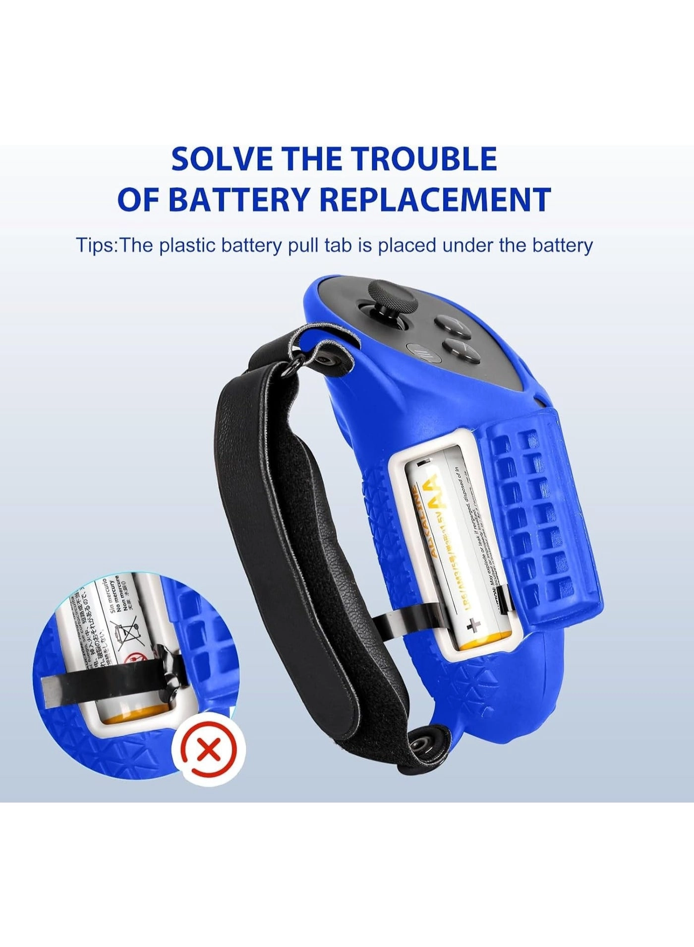 Controller Grips for Quest 3 - Upgraded Adjustable Foam Knuckle Straps