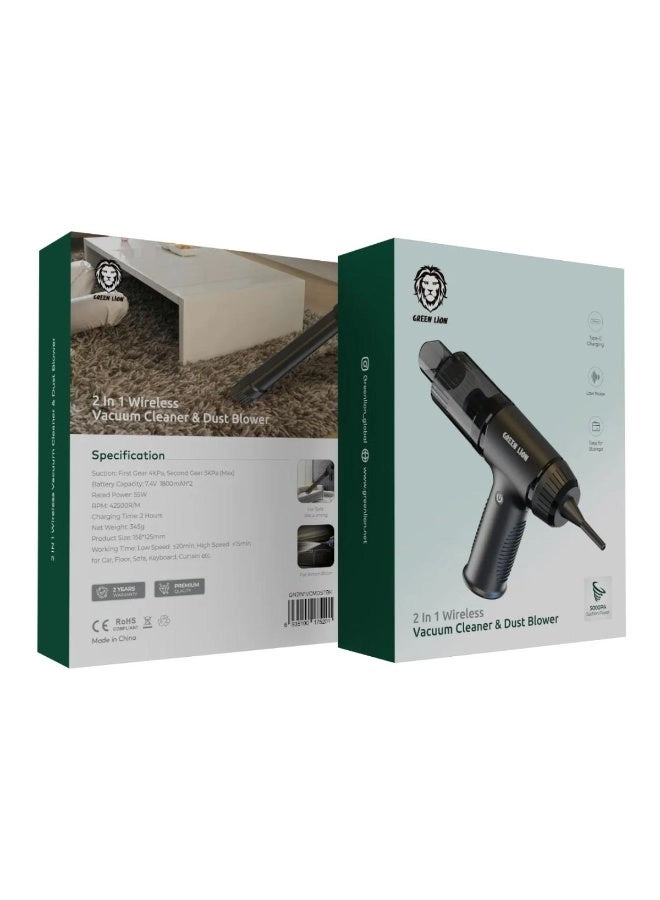 2 in 1 Wireless Vacuum Cleaner - 55W Black
