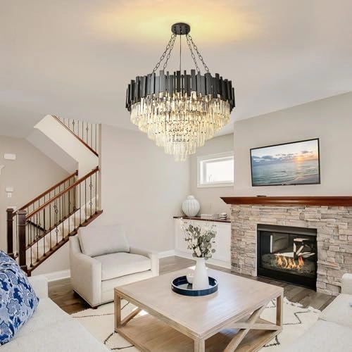 Modern Crystal Chandelier - E12 x 12 80 cm