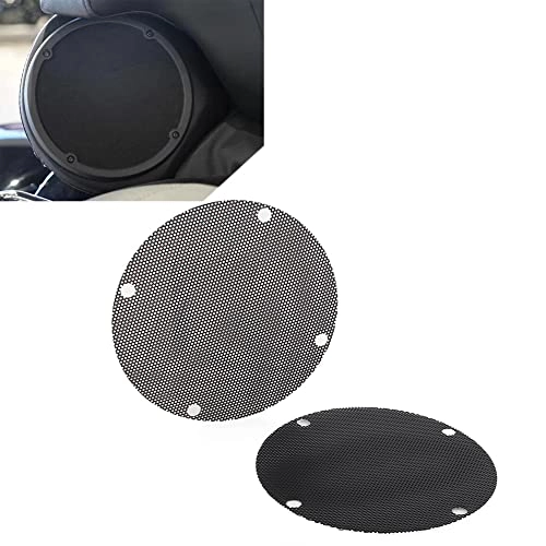 Zhisheng Motorcycle Iron Mesh Speaker Grills - Rear 2PCS Black