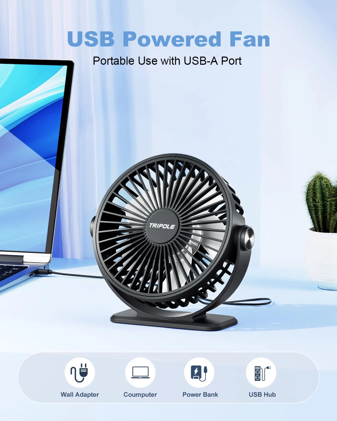 Desk Fan - Desktop 4.5in Pack