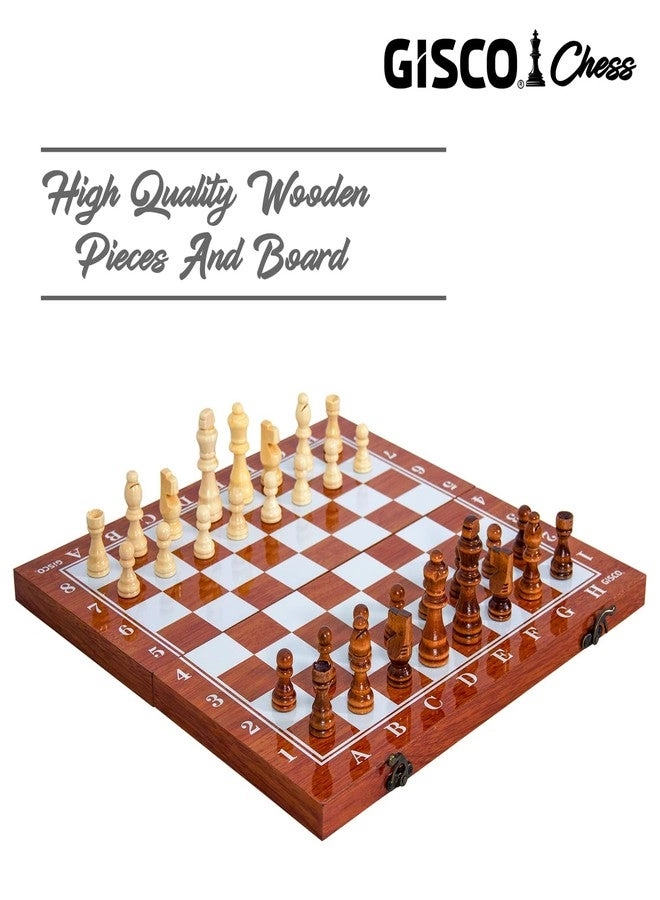 Foldable Chess Board Set - Wooden Handcrafted Non-Magnetic
