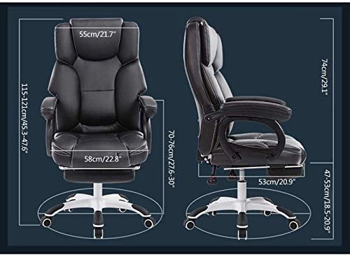 Desk Chair - PU Leather Brown High Back