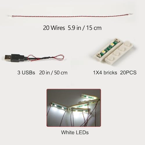 1X4 LED Lighting Kit - 20pcs USB Powered