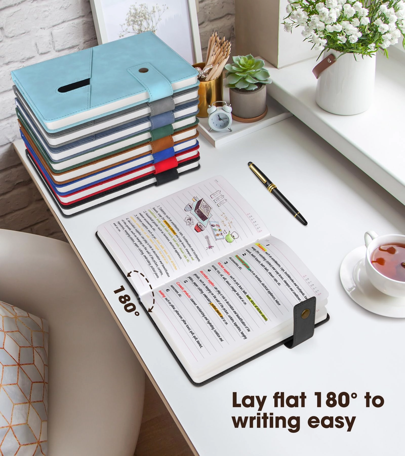 Lined Leather Journal - A5 200 Pages