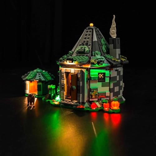 LED Light Set Compatible with Lego 76428 Hagrid's Hat: An Unexpected Visit - USB cable battery compartment 5V