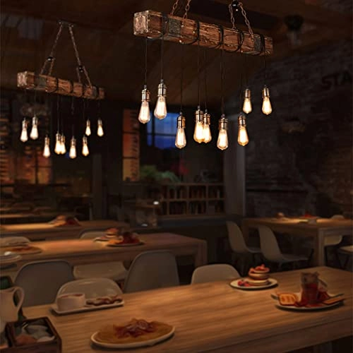 9 Lights Farmhouse Chandelier - Φ1200Mm/1700Mm Solid wood LED