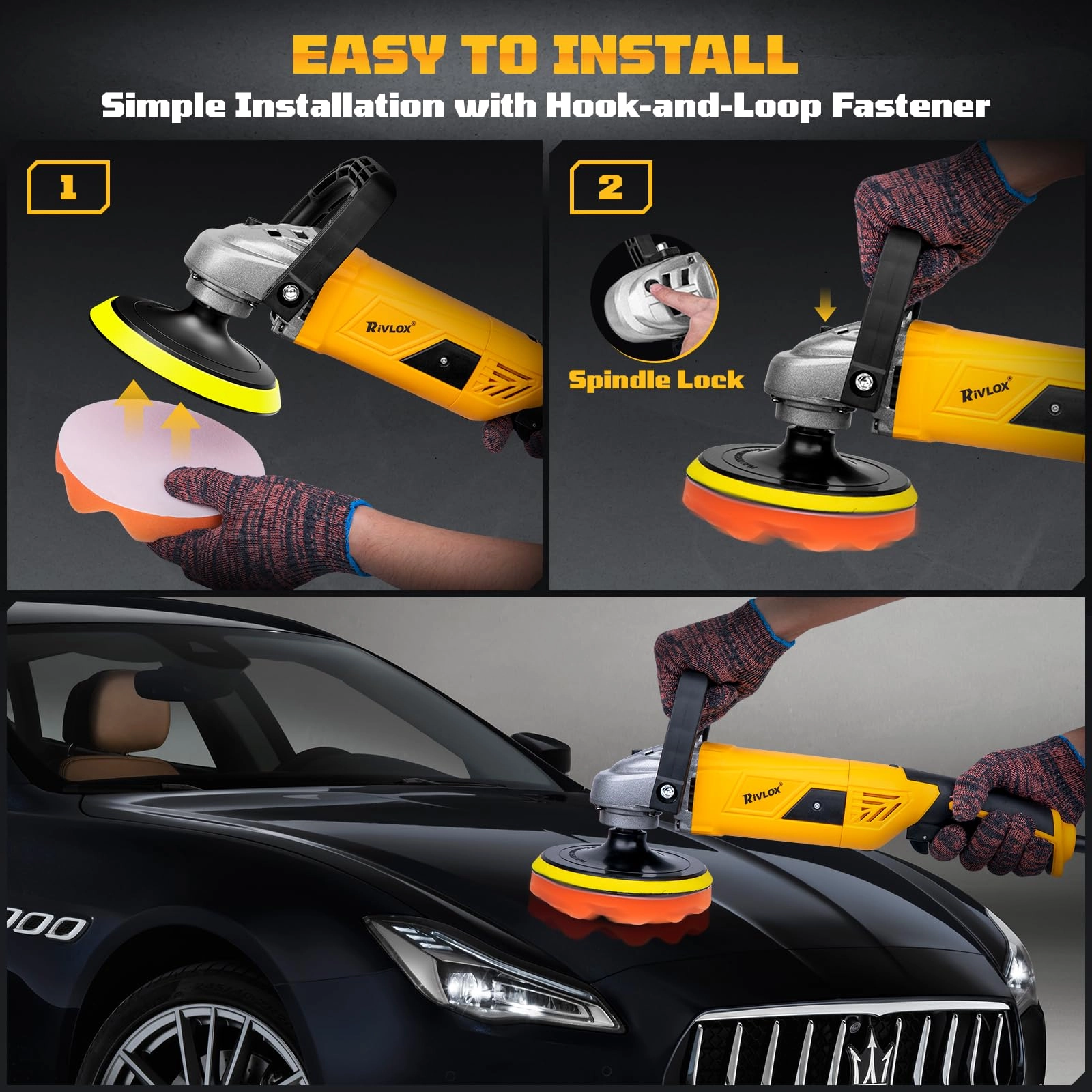 Car Polisher - 1600W 5/6/7 Inch