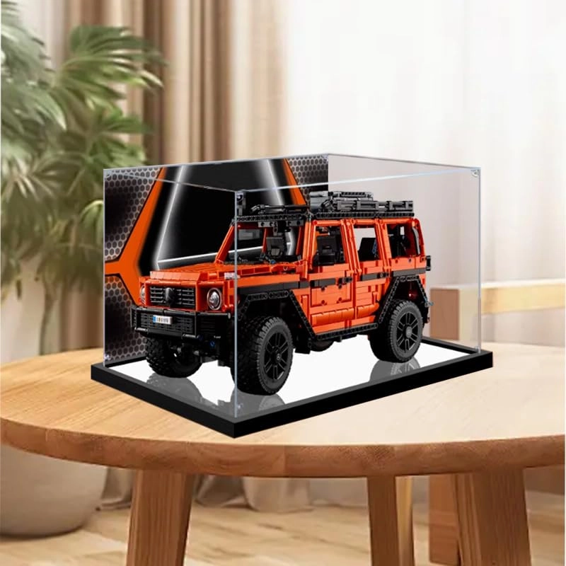 Clear Acrylic Display Case for 42177 - 55x30x34cm Black Bottom