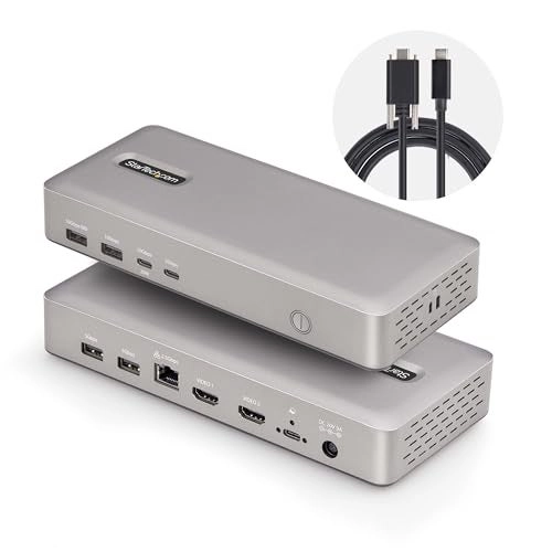 StarTech.com USBC Docking Station SSPMSUDWM - USB4 100W 40Gbps 25GbE Dual 4K