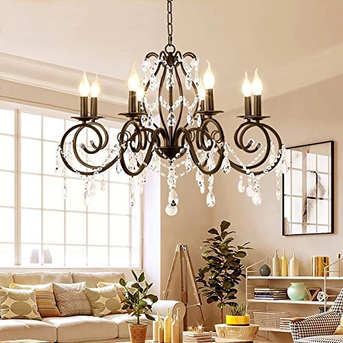 Vintage Candle Lights - 6 head Black