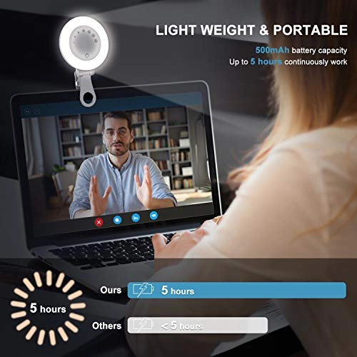 Selfie Ring Light - Clip Dimmable USB
