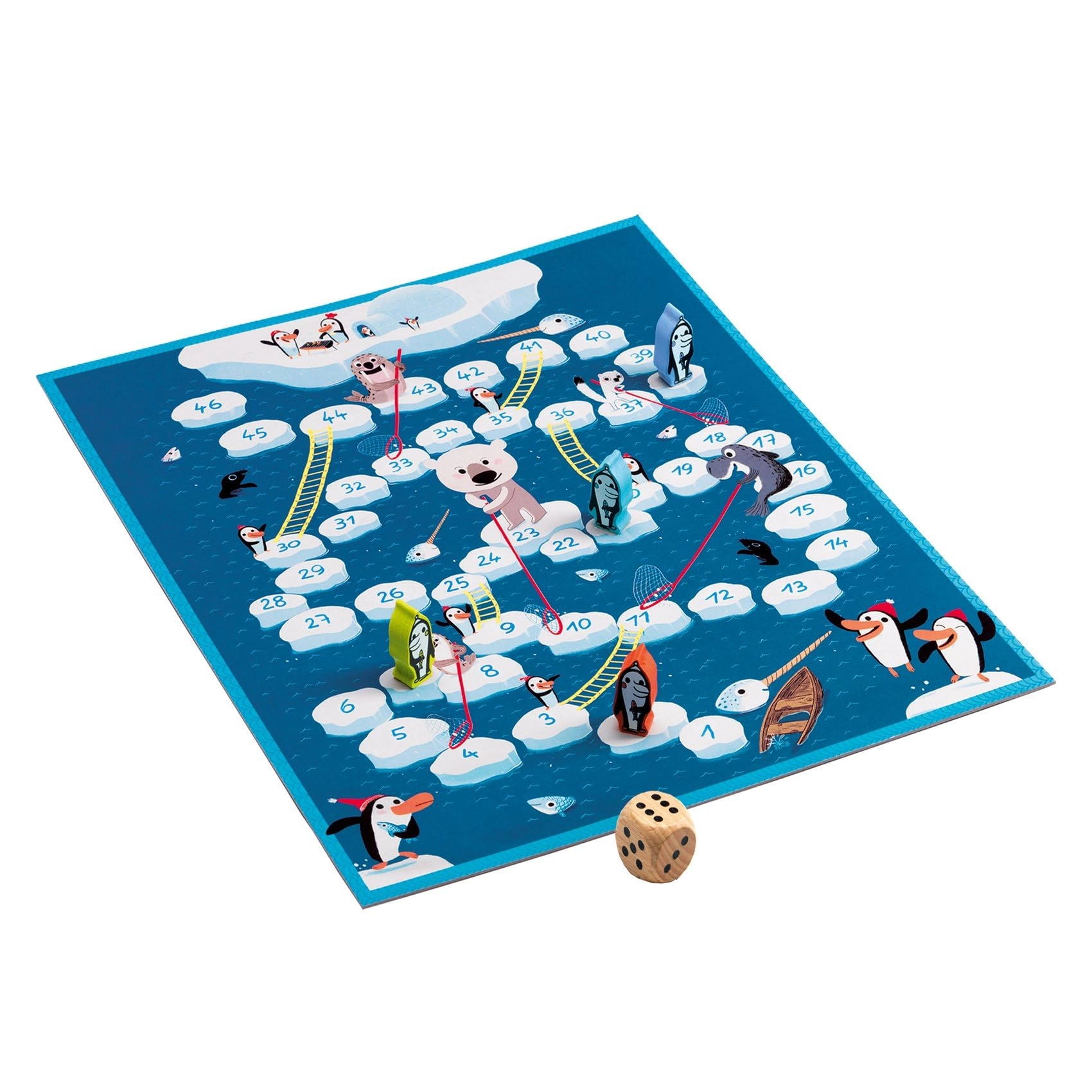 DJECO Snakes & Ladders: Polar Bear Iceberg Theme