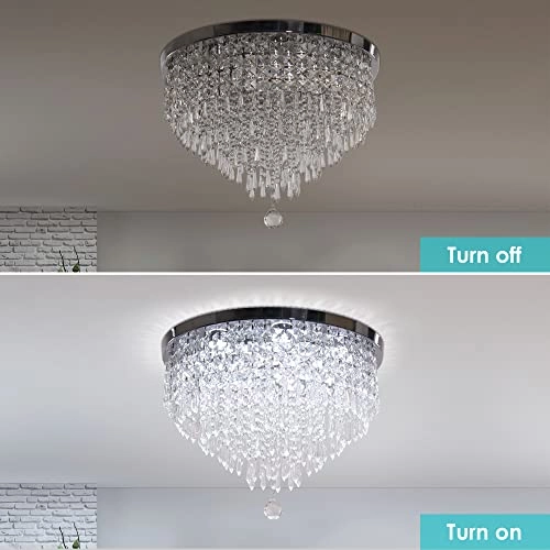 Modern Crystal Chandelier - 3500K non-dimmable