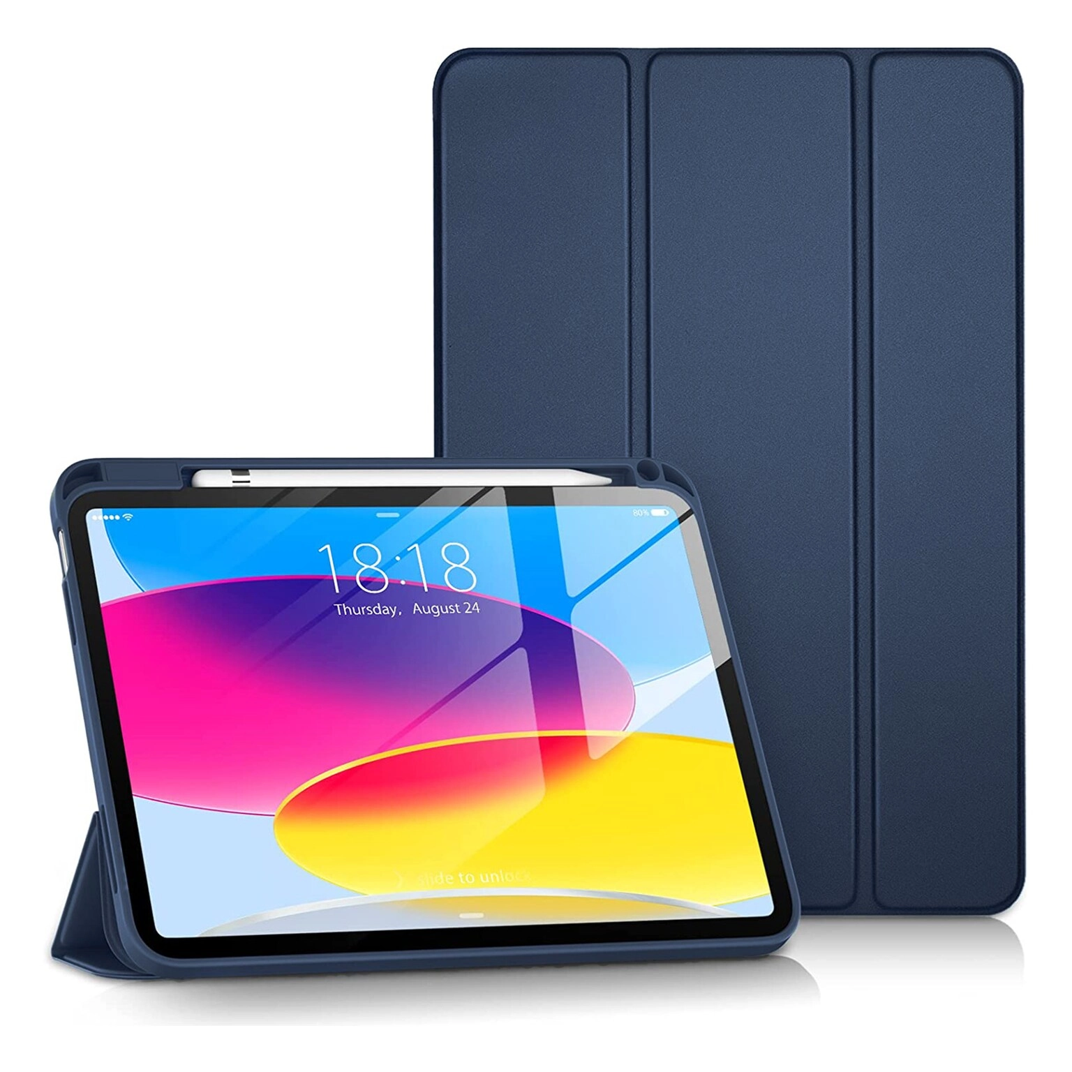 Akzun Trading Tri-fold Stand Case with Pencil Holder for iPad 10th Generation 10.9-inch (2022)