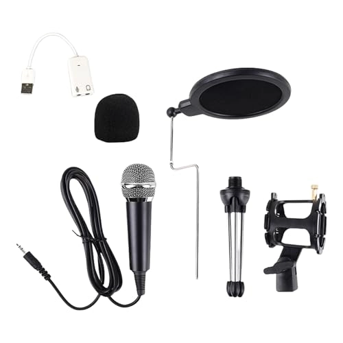 Condenser Microphone Set - Stand Set USB/3.5mm Mobile Karaoke