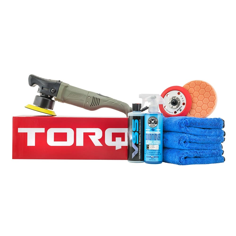 Chemical Guys TORQ10FX - Random Orbital Polisher One-Step Scratch & Swirl Remover Kit