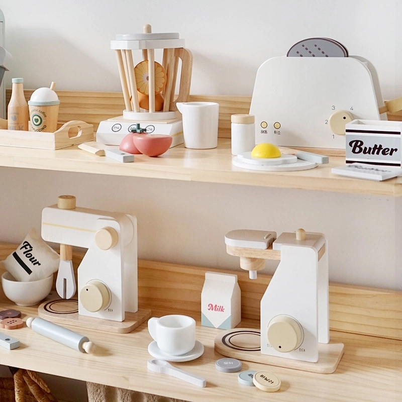 Kids Wooden Coffee Maker - 7 pcs (5551007-TC8156)