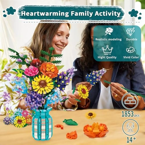 Bouquet Building Set - 1001 pcs Botanical Collection