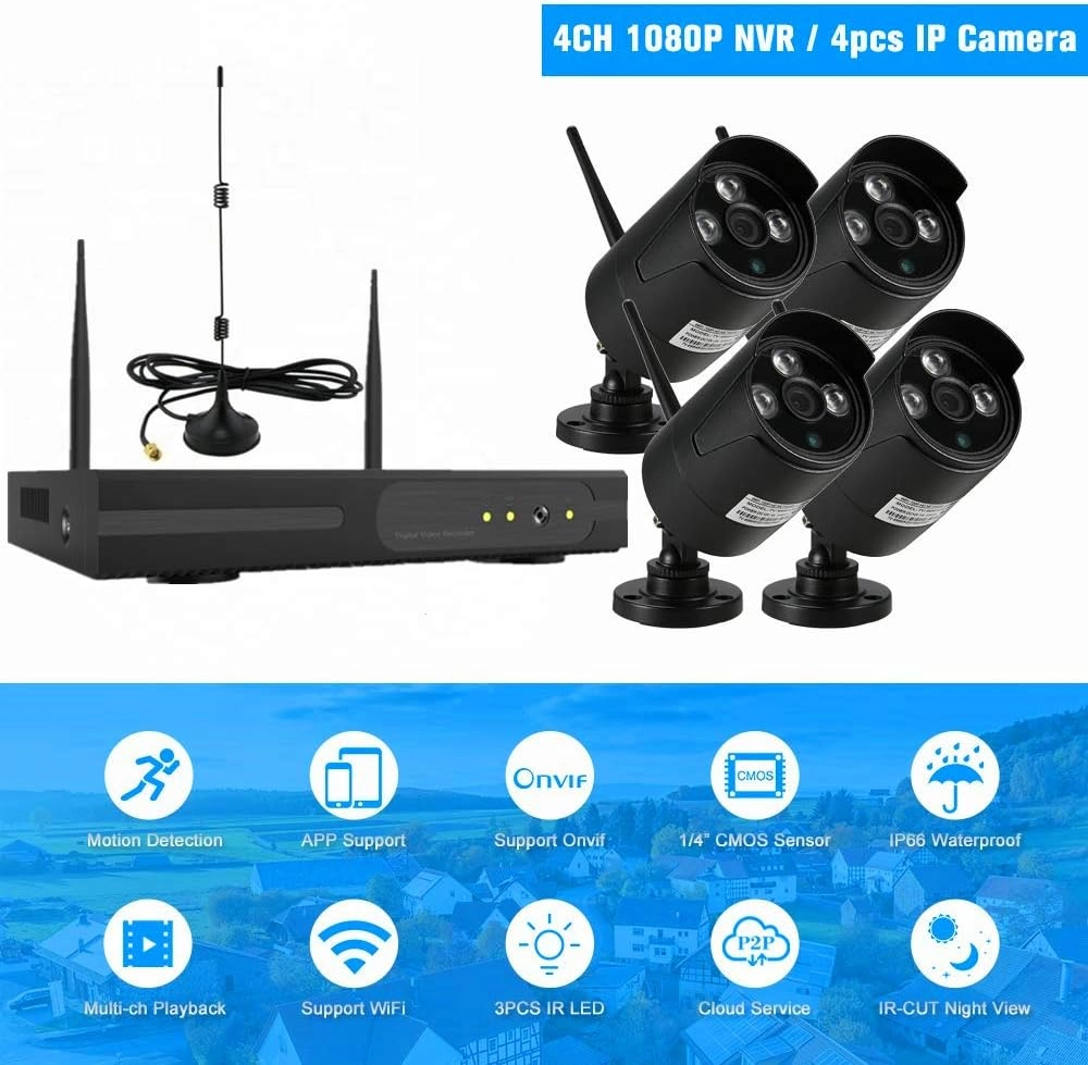4CH DVR + Bullet Camera - 8pcs 1080P/2.0MP