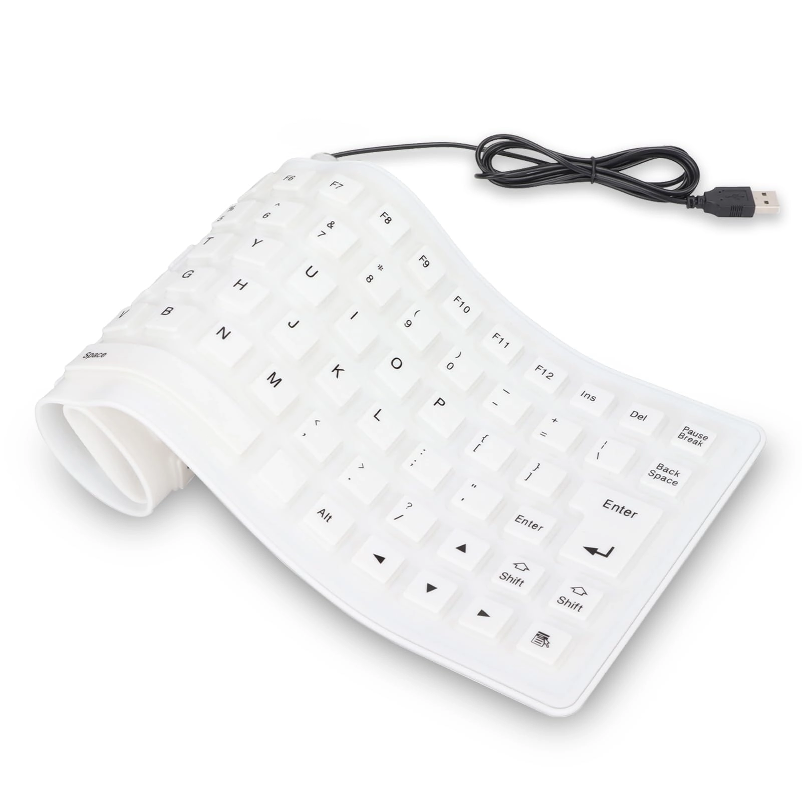 Agatige Folding Silicone Keyboard - Wired/Wireless