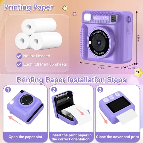 Kids Camera Instant Print - 1080P 32G
