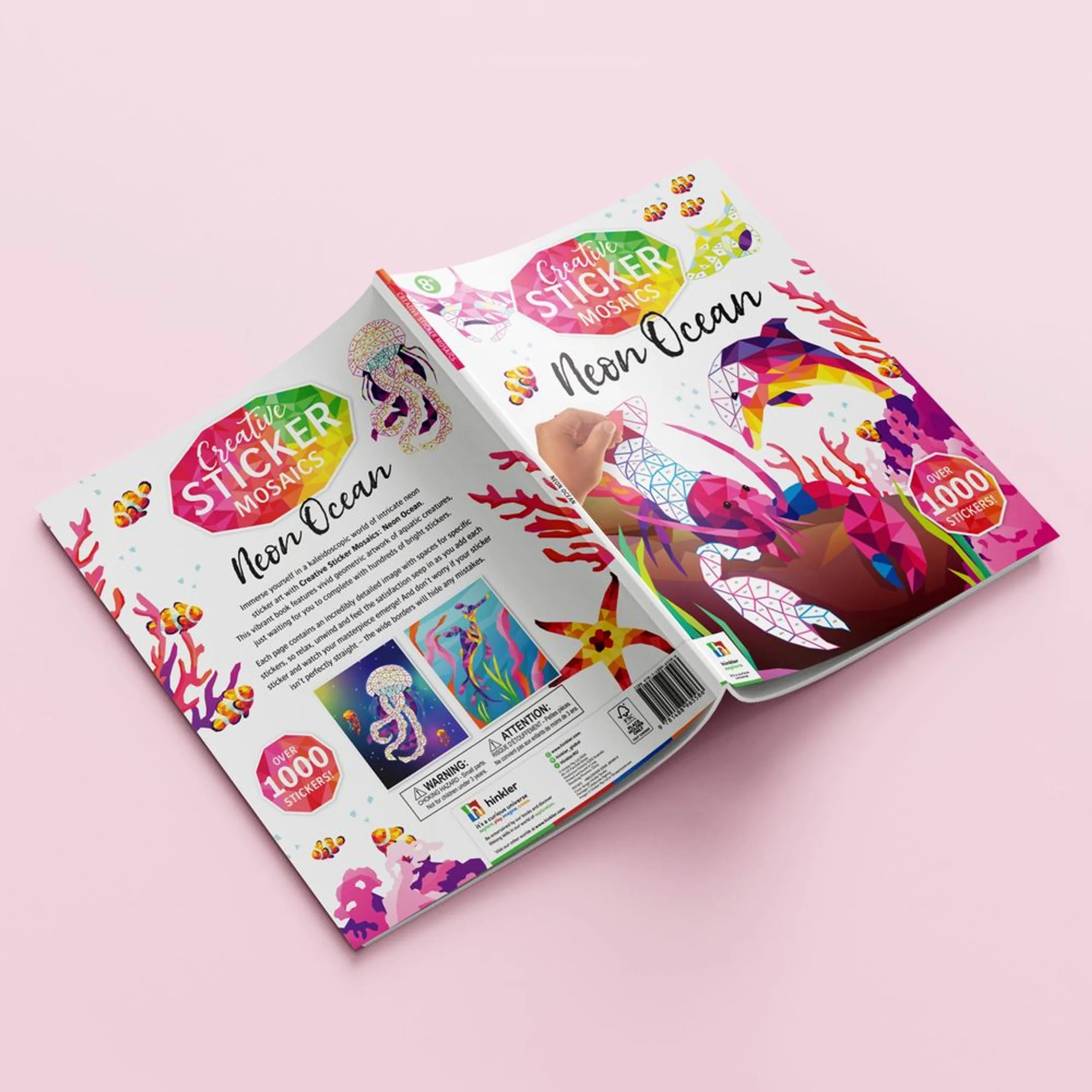 Creative Sticker Mosaics - Neon Ocean 1000 Plus Stickers