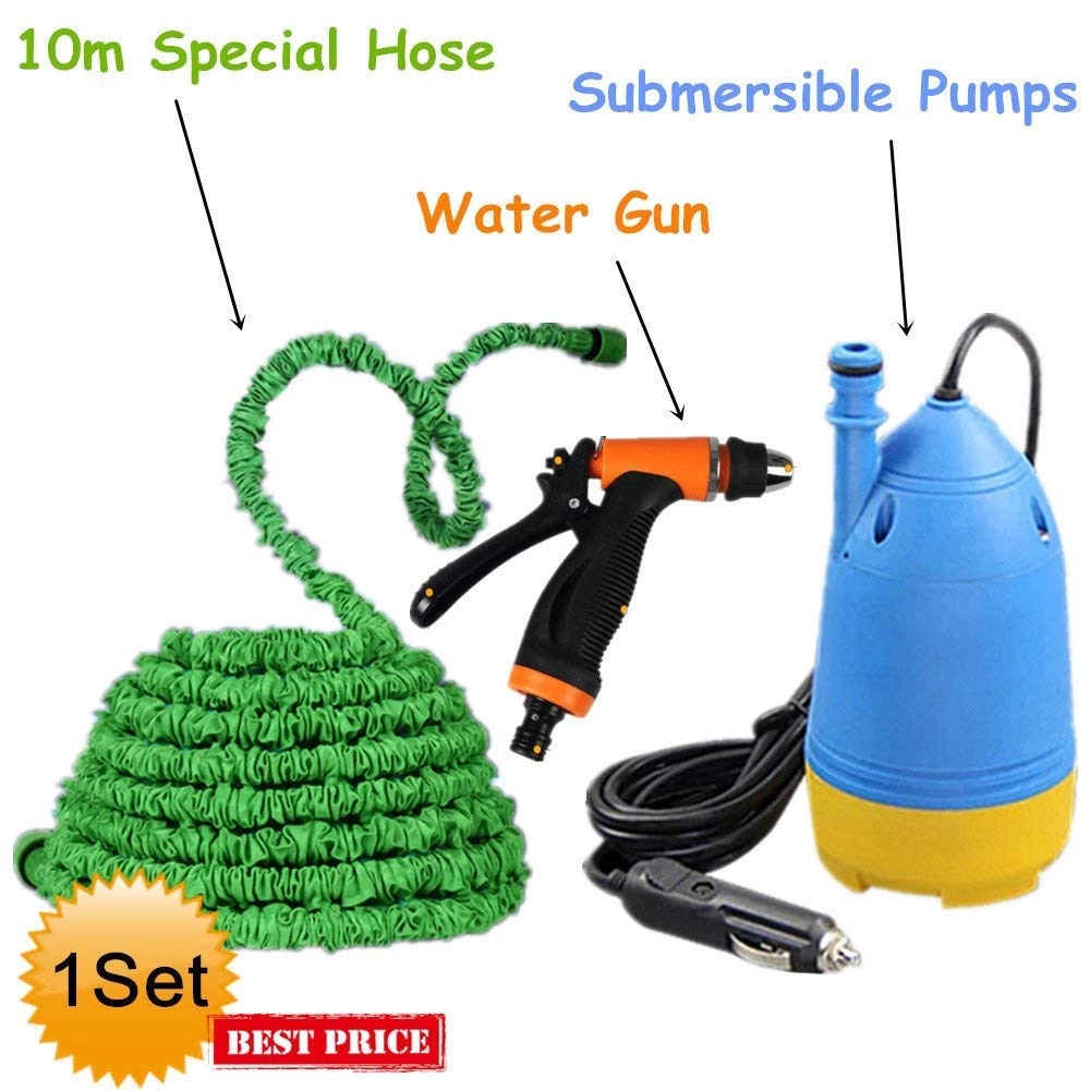 Portable Home and Car Electric Pressure Washer - 12V 80W 10m hose