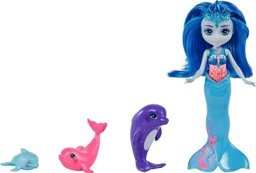 Dorinda Dolphin Doll - 6-in Removable Tail + Dolphin Figure - 3 Figures