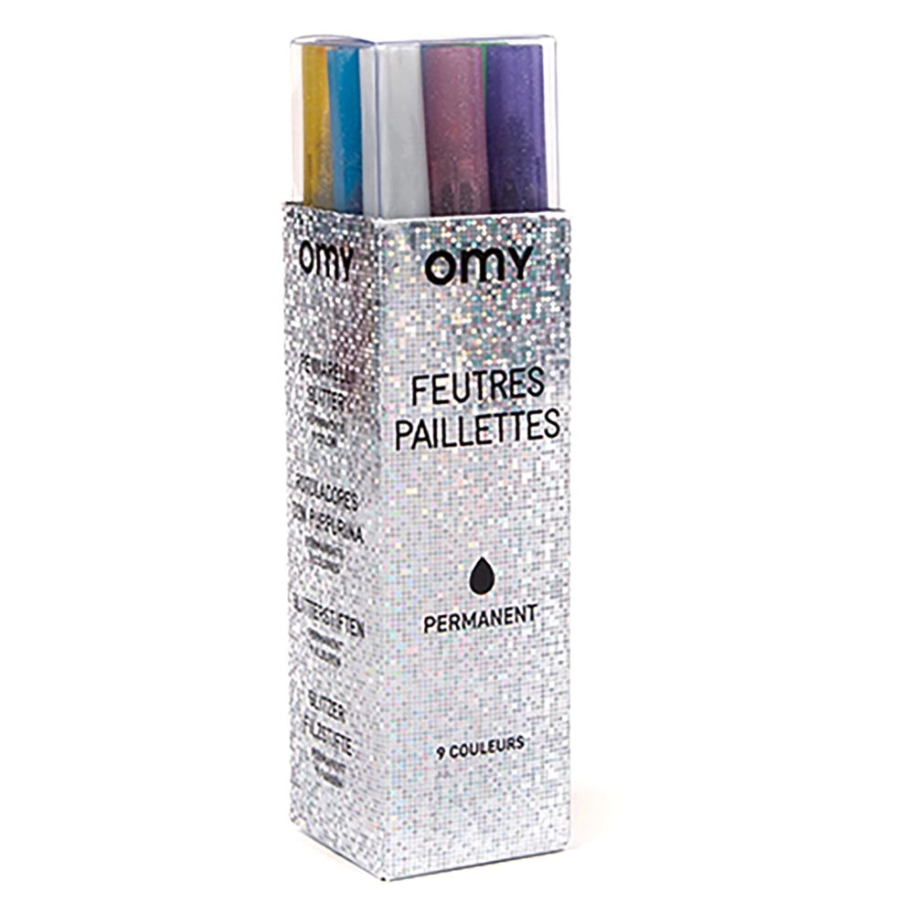 OMY Glitter Markers - 9 color