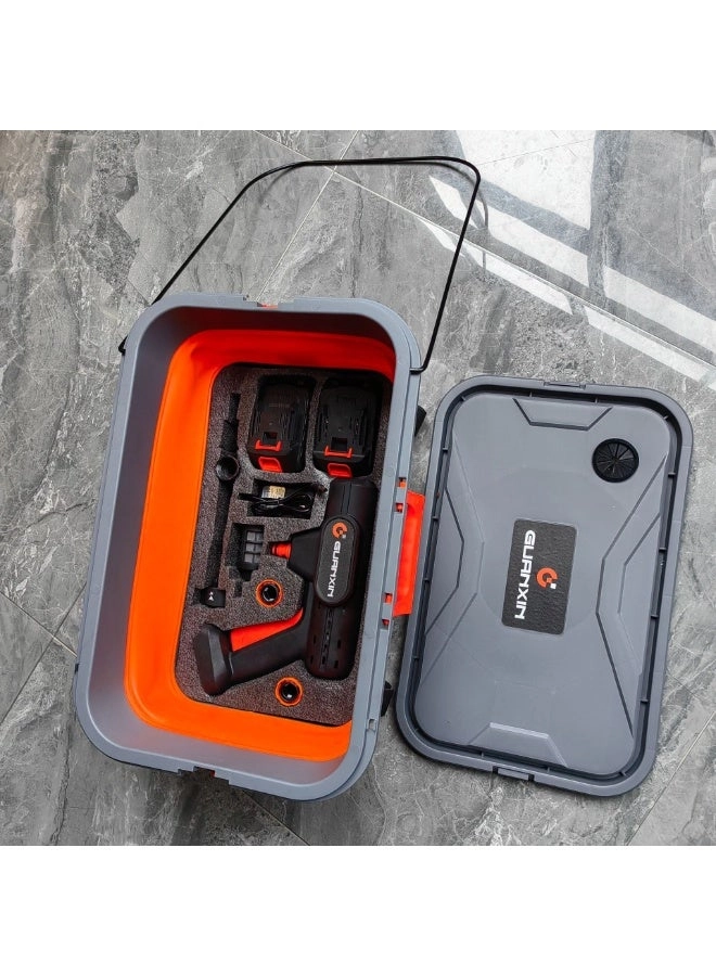 Collapsible 5.5 Gallon Bucket - Foldable Wheels & Handle